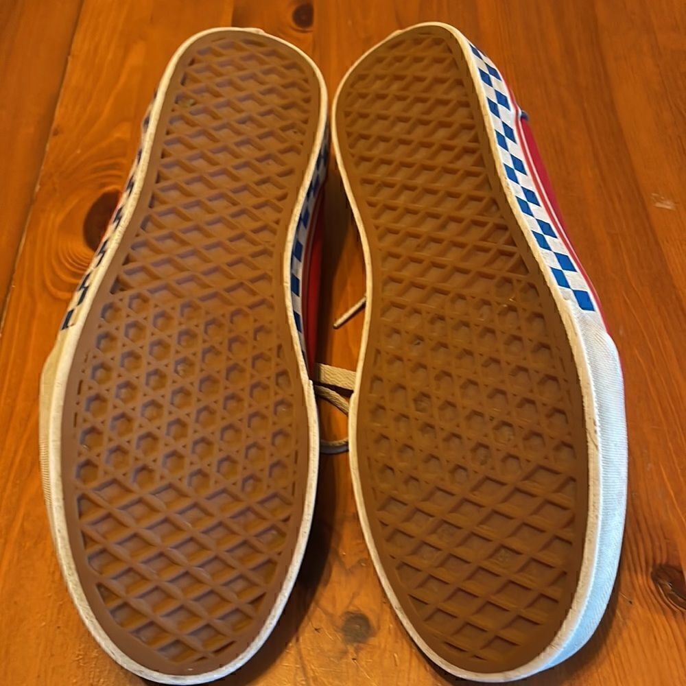 Red/White/Blue checkered Vans - Picture 5 of 5